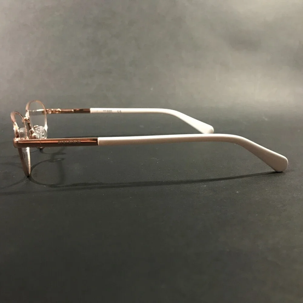 Guess Eyeglasses Frames GU8238 028 White Pink Rose Gold Round Cat Eye 55-16-140